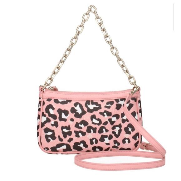 MCM AREN LEOPARD PRINT CHAIN LINKED SHOULDER BAG NEW W BOX AND DUSTBAG - Picture 1 of 7